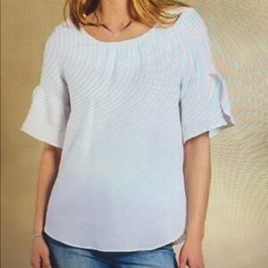 Sundance White Medium Linen Loa Top New